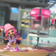 An Inkling deploys an energy drink special weapon.